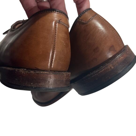 Allen Edmunds Delray Brown Leather Dress Shoes Men's Size 9D Split Toe USA Made - Picture 7 of 11